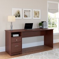 Harvest Cherry Computer Desk with Drawers - Cabot