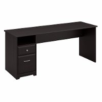 Espresso Oak Computer Desk with Drawers - Cabot-2