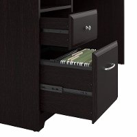 Espresso Oak L Shaped Sit to Stand Office Desk - Cabot-3