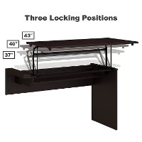 Espresso Oak L Shaped Sit to Stand Office Desk - Cabot-4