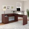 CAB043HVC Cabot Harvest Cherry L-Shaped Sit-Stand Desk