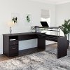 Espresso Oak 3 Position L Shaped Sit to Stand Desk - Cabot