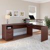 Harvest Cherry 3 Position L Shaped Sit to Stand Desk - Cabot