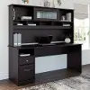 CAB049EPO Espresso Oak Computer Desk with Hutch - Cabot