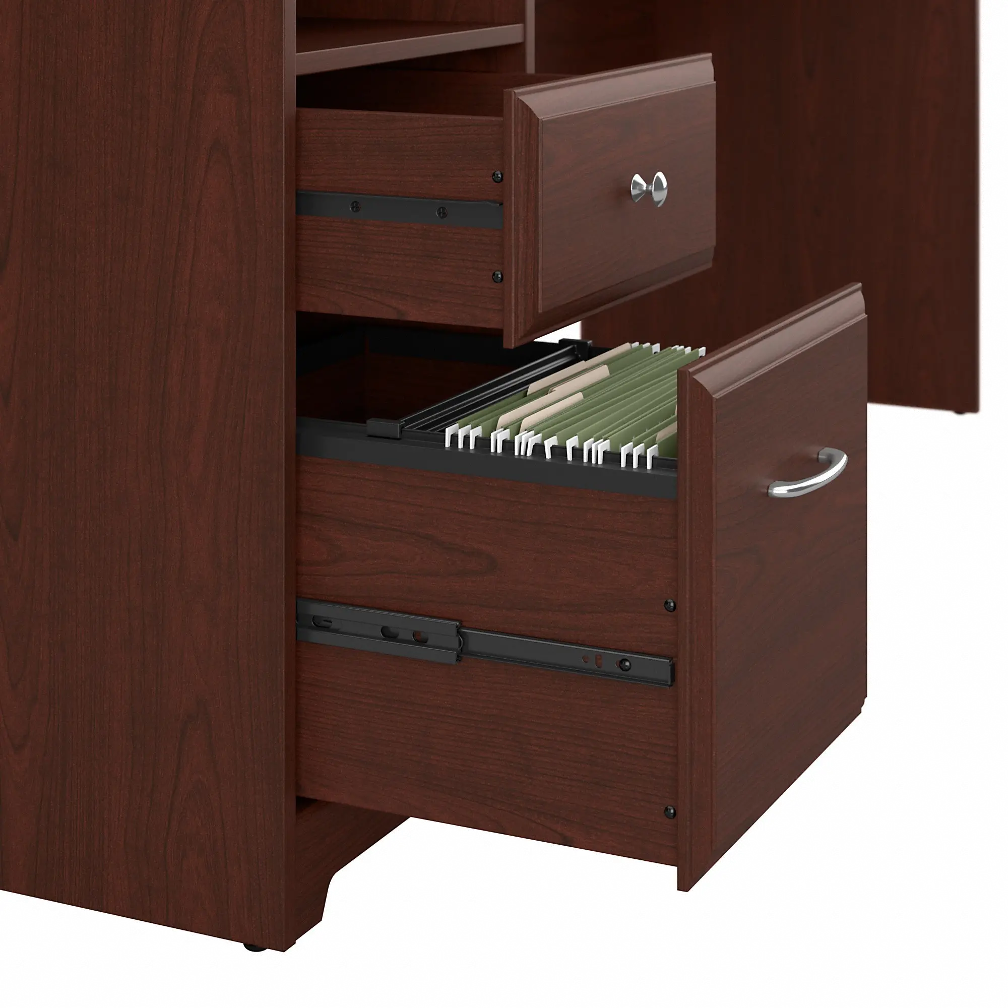 CAB049HVC Cabot Harvest Cherry Computer Desk with Hutch and Drawers-3