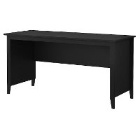Kathy Ireland Black Suede Writing Desk - Connecticut-2