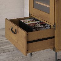 Kathy Ireland Vintage Golden Audio Storage Cabinet - Ironworks-4