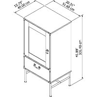 Kathy Ireland Vintage Golden Audio Storage Cabinet - Ironworks-6