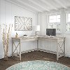 Washed Gray L Shaped Desk - Key West