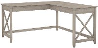 Washed Gray L Shaped Desk - Key West-2