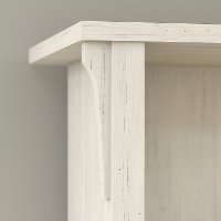 Antiqued White Hutch for L Shaped Desk - Salinas-5