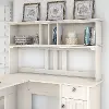 SAH160AW-03 Salinas 60 Inch Antique White Hutch - Bush Furniture