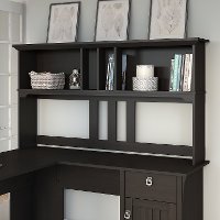 Vintage Black Hutch for L Shaped Desk - Salinas-2