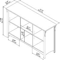 Cape Cod Gray 6 Cube Organizer - Salinas Collection-5