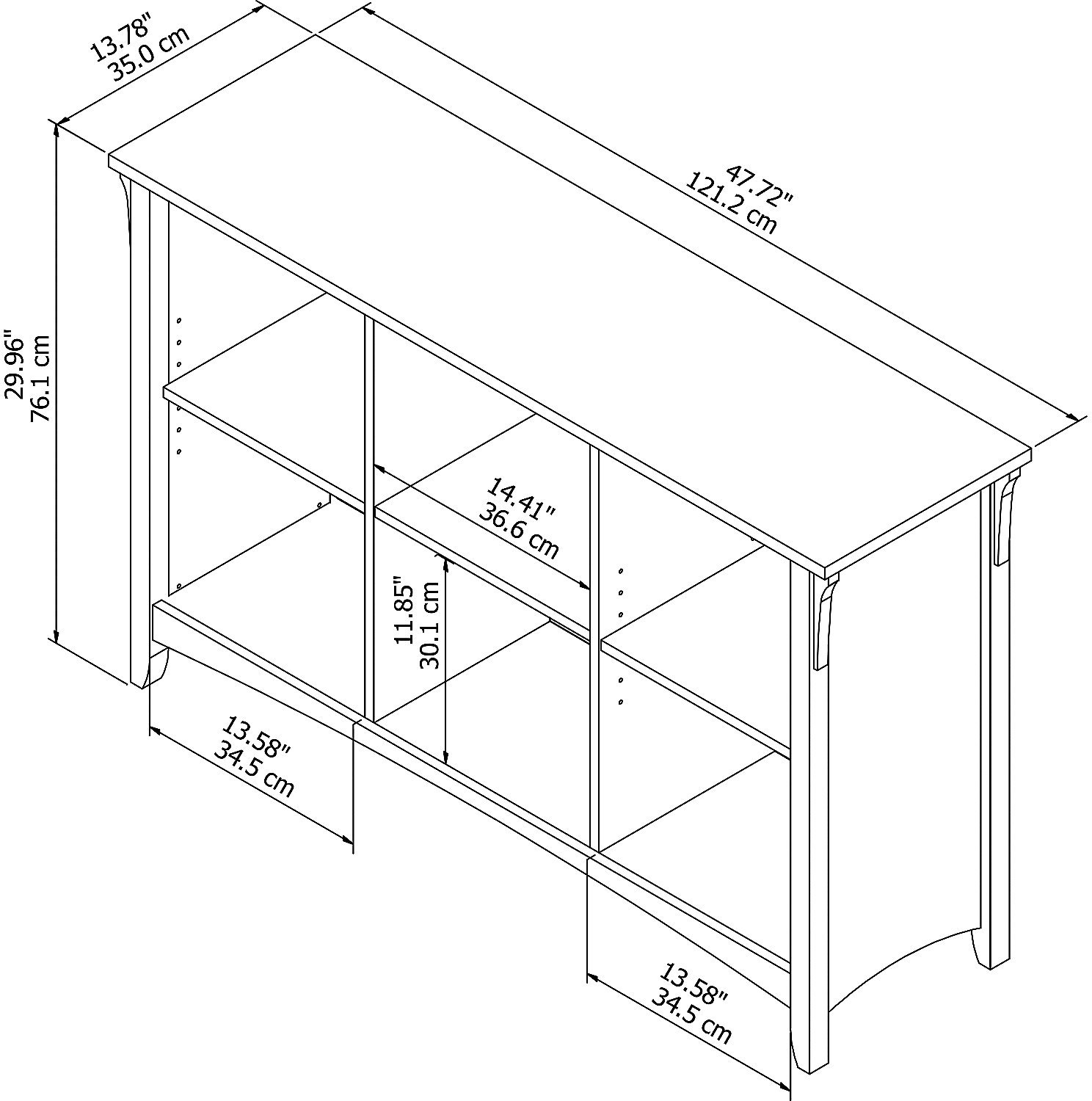 Salinas Cape Cod Gray 6 Cube Organizer-5