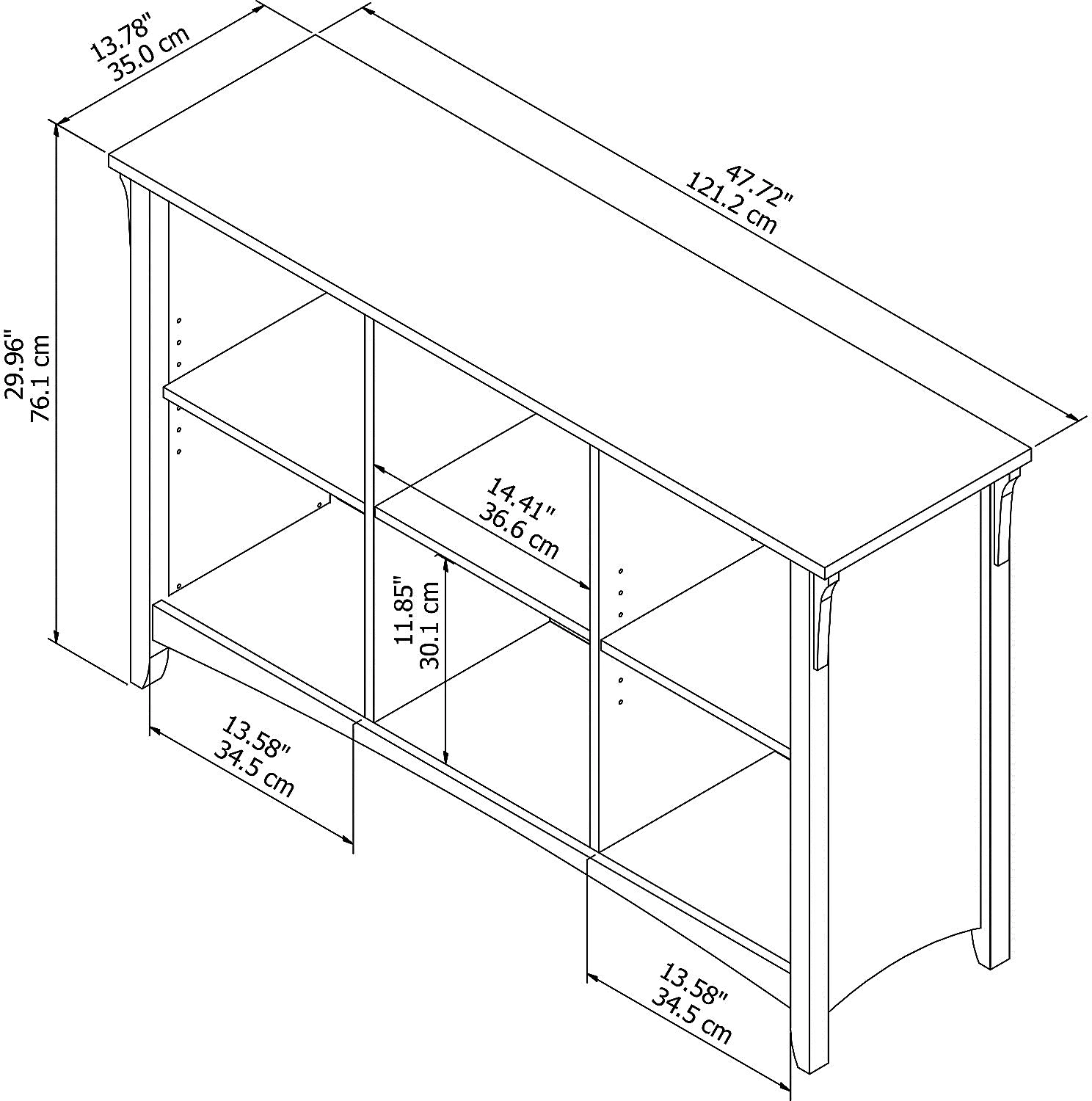 SAB148CG-03 Salinas Cape Cod Gray 6 Cube Organizer-5