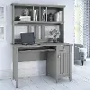 MY72308-03 Cape Cod Gray Computer Desk with Hutch - Bush Furniture