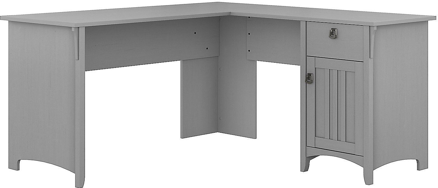 Salinas Cape Cod Gray L Shaped Desk with Storage-5