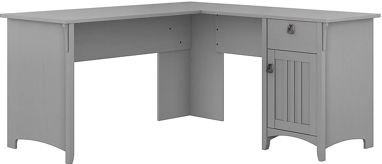 SAD160CG-03 Salinas Cape Cod Gray L Shaped Desk with Storage-5