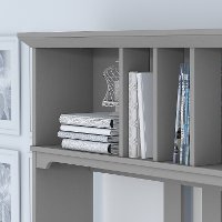 Cape Cod Gray L Shaped Desk with Hutch - Salinas-4