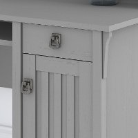 Cape Cod Gray L Shaped Desk with Hutch - Salinas-5