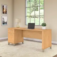 WC81472 Maple Cross Office Desk with Drawers - Somerset