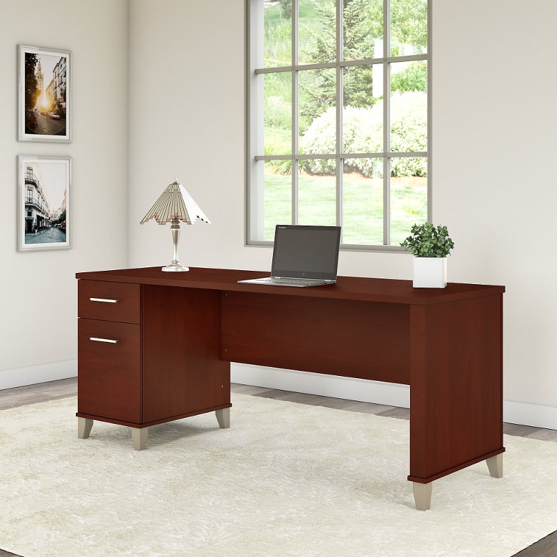 Hansen Cherry Office Desk With Drawers Somerset Rc Willey