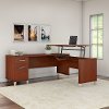 Hansen Cherry 3 Position Sit to Stand L Shaped Desk - Somerset