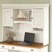 Antique White Hutch for Computer Desk - Stanford