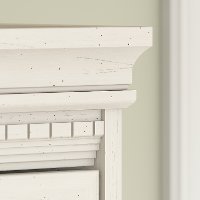 Antique White Hutch for Computer Desk - Stanford-3