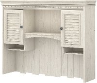 Antique White Hutch for Computer Desk - Stanford-5