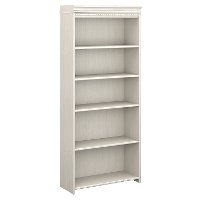 Antique White 5 Shelf Bookcase - Stanford-2