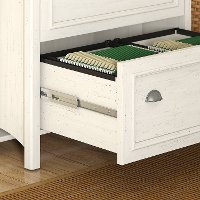 Antique White and Tea Maple 2 Drawer Lateral File Cabinet - Stanford-3