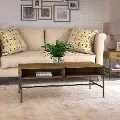 KI50111-03 Industrial Golden Pine Coffee Table - Ironworks
