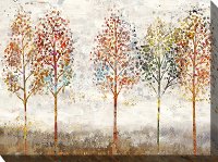 Multi Color Young Forest Patio Canvas Outdoor-Indoor Wall Art