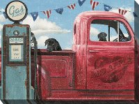 Take A Ride Truck Patio Canvas Outdoor-Indoor Wall Art