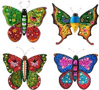 Assorted Multi Color Hand Painted BoHo Butterfly