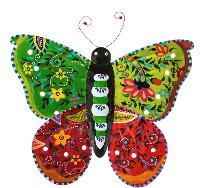 Assorted Multi Color Hand Painted BoHo Butterfly-5