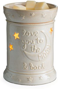 Creamy White Love You To The Moon Fragrance Warmer - Candle Warmers