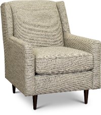 Mid Century Modern Beige and Multi Color Accent Chair - Kemp