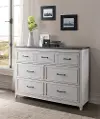 Clearance Delmar White and Gray Dresser