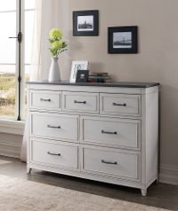 Contemporary White and Gray Dresser - Delmar