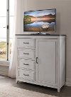 Contemporary White and Gray Media Chest - Delmar
