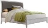 White and Gray Queen Upholstered Bed - Delmar