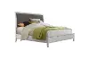 Clearance Delmar White and Gray King Upholstered Bed