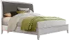 Delmar White and Gray King Upholstered Bed