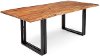 Acacia Solid Wood and Metal Dining Table