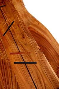 Solid Wood and Metal Dining Table - Acacia-3