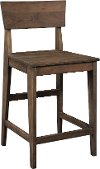 Clearance Transitional Brown 24 Inch Counter Height Stool - Jadu