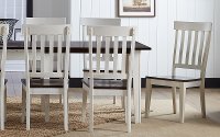 TOL-CH-2-35-K Farmhouse Cream and Brown Slat Back Dining Room Chair - Toluca-2